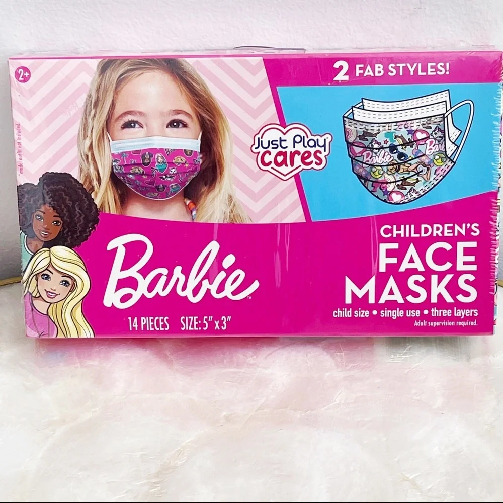 Barbie Single Use 2 Design Children’s Face Mask 2+